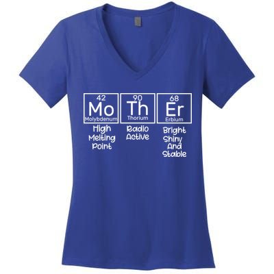 Funny Mother Periodic Table Women's V-Neck T-Shirt