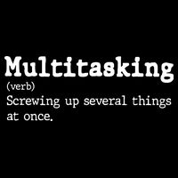 Funny Multitasking Definition 7-Panel Snapback Hat