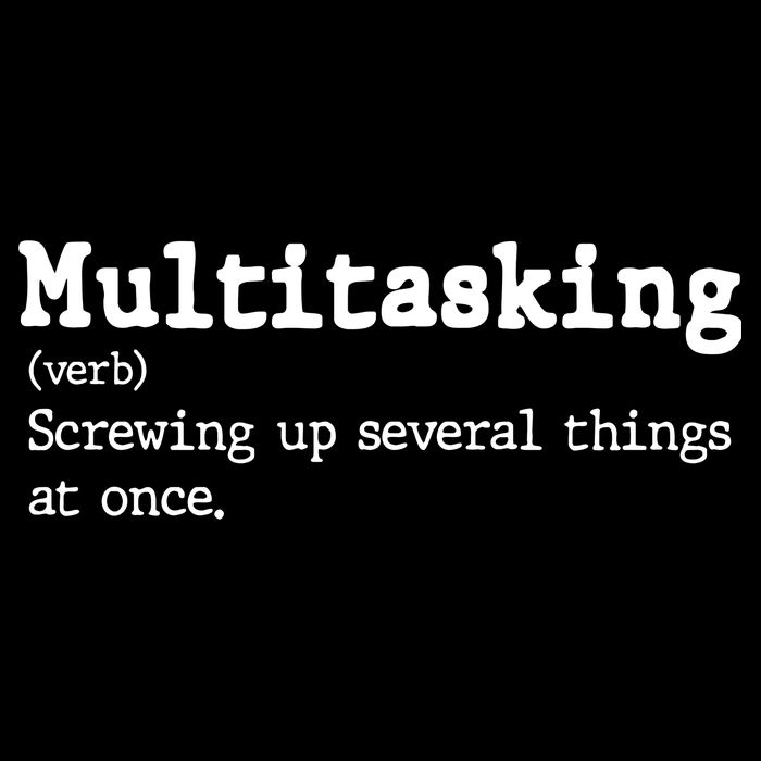 Funny Multitasking Definition 7-Panel Snapback Hat