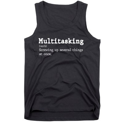 Funny Multitasking Definition Tank Top