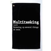 Funny Multitasking Definition Golf Towel