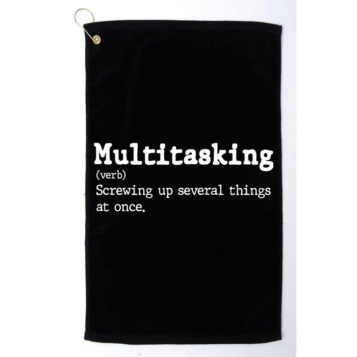 Funny Multitasking Definition Golf Towel