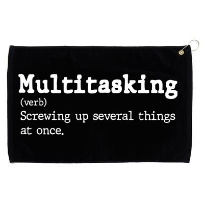 Funny Multitasking Definition Grommeted Golf Towel