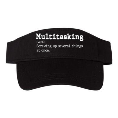 Funny Multitasking Definition Valucap Bio-Washed Visor