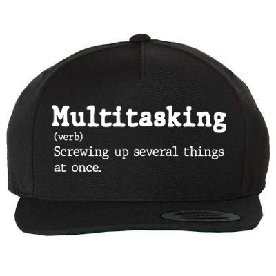 Funny Multitasking Definition Wool Snapback Cap