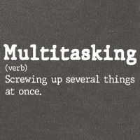 Funny Multitasking Definition Cotton Canvas Backpack