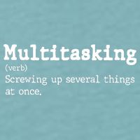 Funny Multitasking Definition Sueded Cloud Jersey T-Shirt