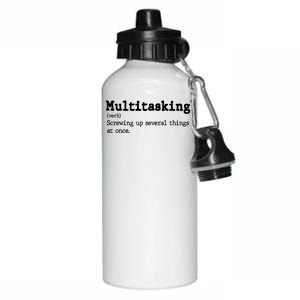 Funny Multitasking Definition Aluminum Water Bottle