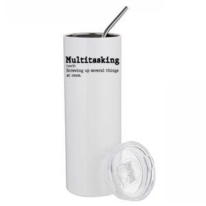 Funny Multitasking Definition Stainless Steel Tumbler