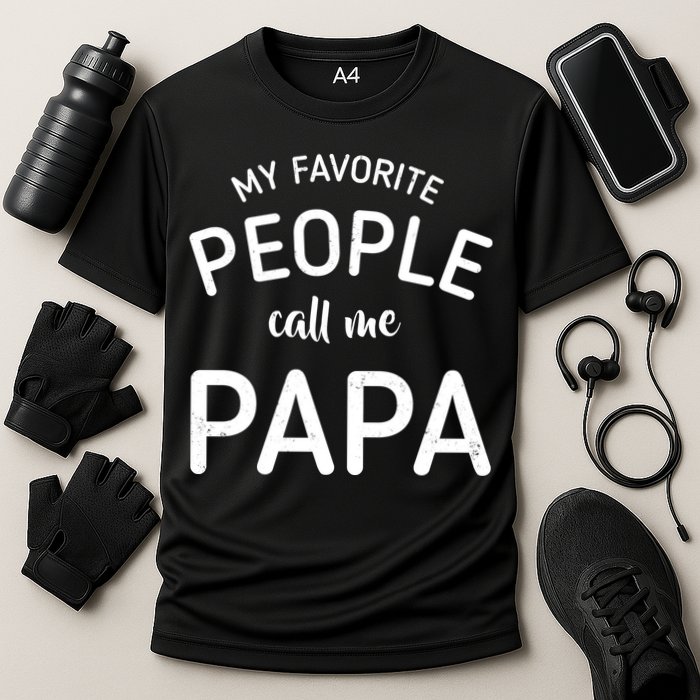 Funny My Favorite People Call Me Papa Cooling Performance Crew T-Shirt