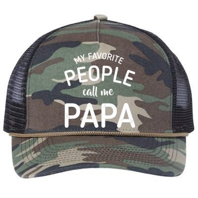 Funny My Favorite People Call Me Papa Retro Rope Trucker Hat Cap