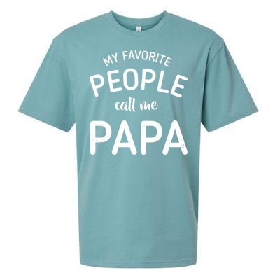 Funny My Favorite People Call Me Papa Sueded Cloud Jersey T-Shirt