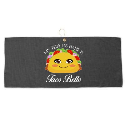 Funny My Princess Name is Taco Belle Large Microfiber Waffle Golf Towel