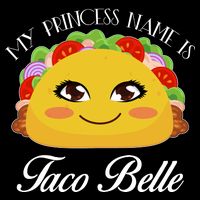 Funny My Princess Name is Taco Belle Pom Pom 12in Knit Beanie