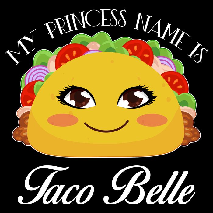Funny My Princess Name is Taco Belle Pom Pom 12in Knit Beanie