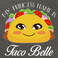 Funny My Princess Name is Taco Belle Cotton Canvas Backpack