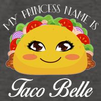 Funny My Princess Name is Taco Belle Vector Backpack