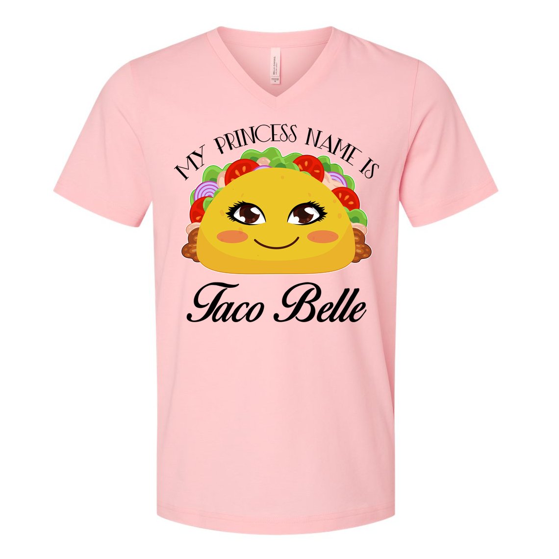 Funny My Princess Name is Taco Belle V-Neck T-Shirt