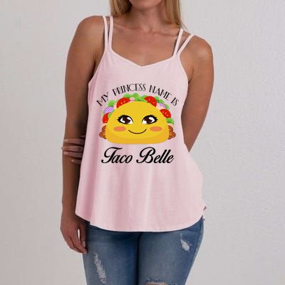 Funny My Princess Name is Taco Belle Women's Strappy Tank