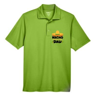 Funny Nacho Average Dad Men's Origin Performance Piqué Polo