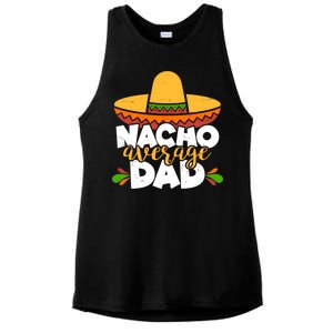 Funny Nacho Average Dad Ladies PosiCharge Tri-Blend Wicking Tank