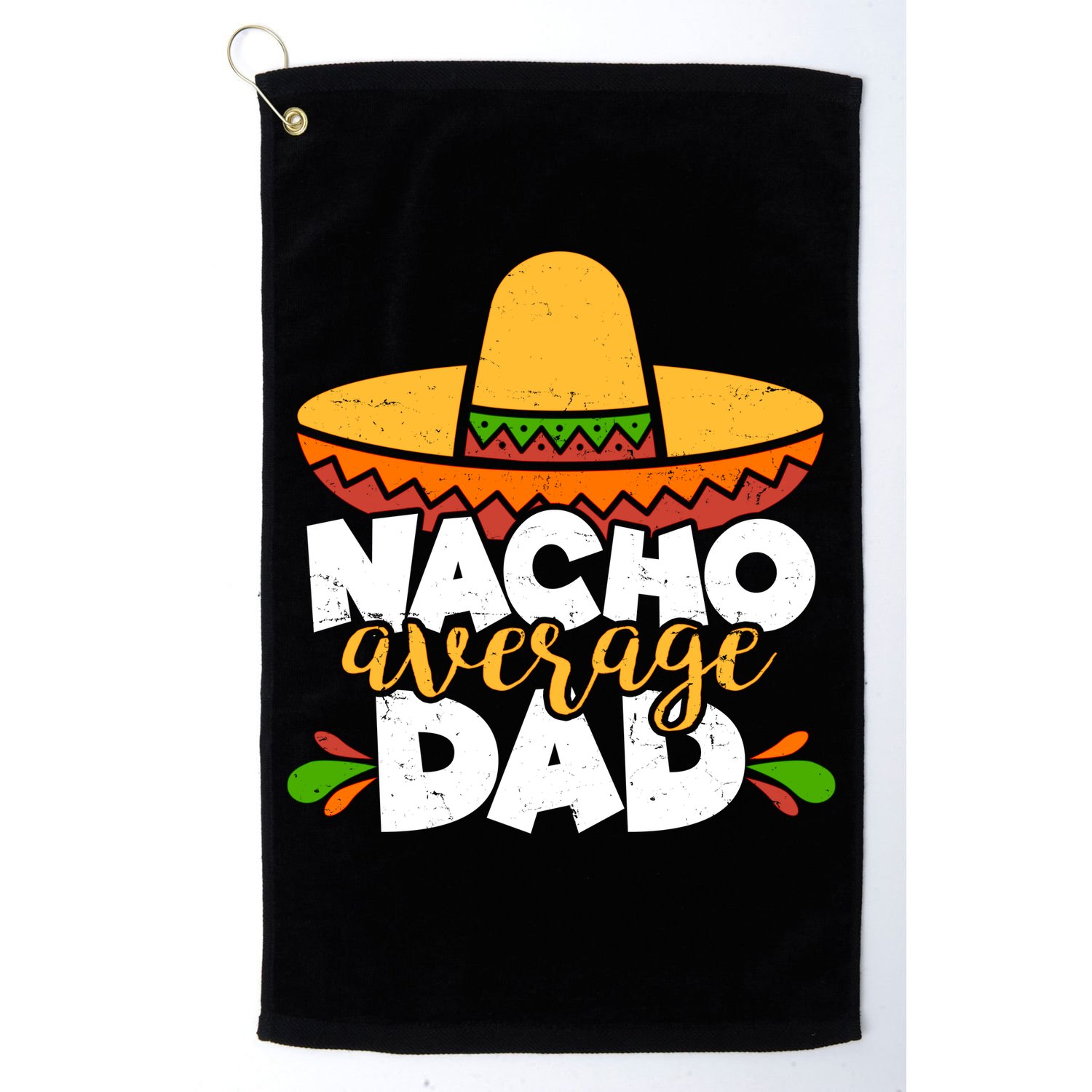 Funny Nacho Average Dad Golf Towel