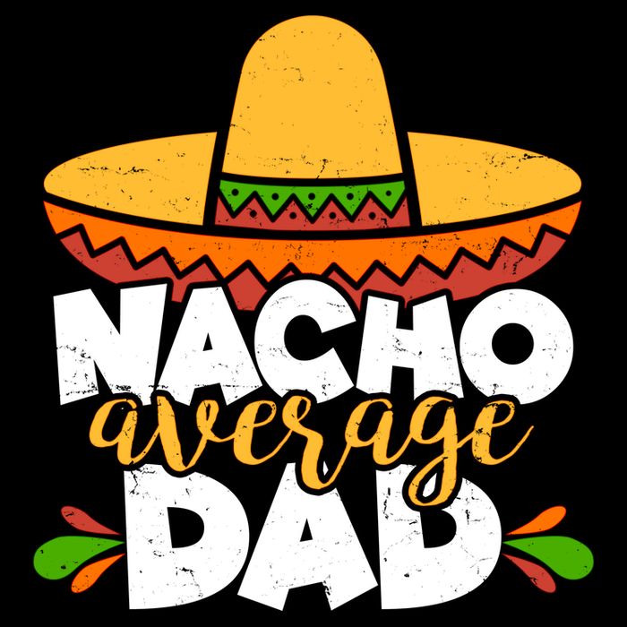 Funny Nacho Average Dad Cropped Pullover Crew