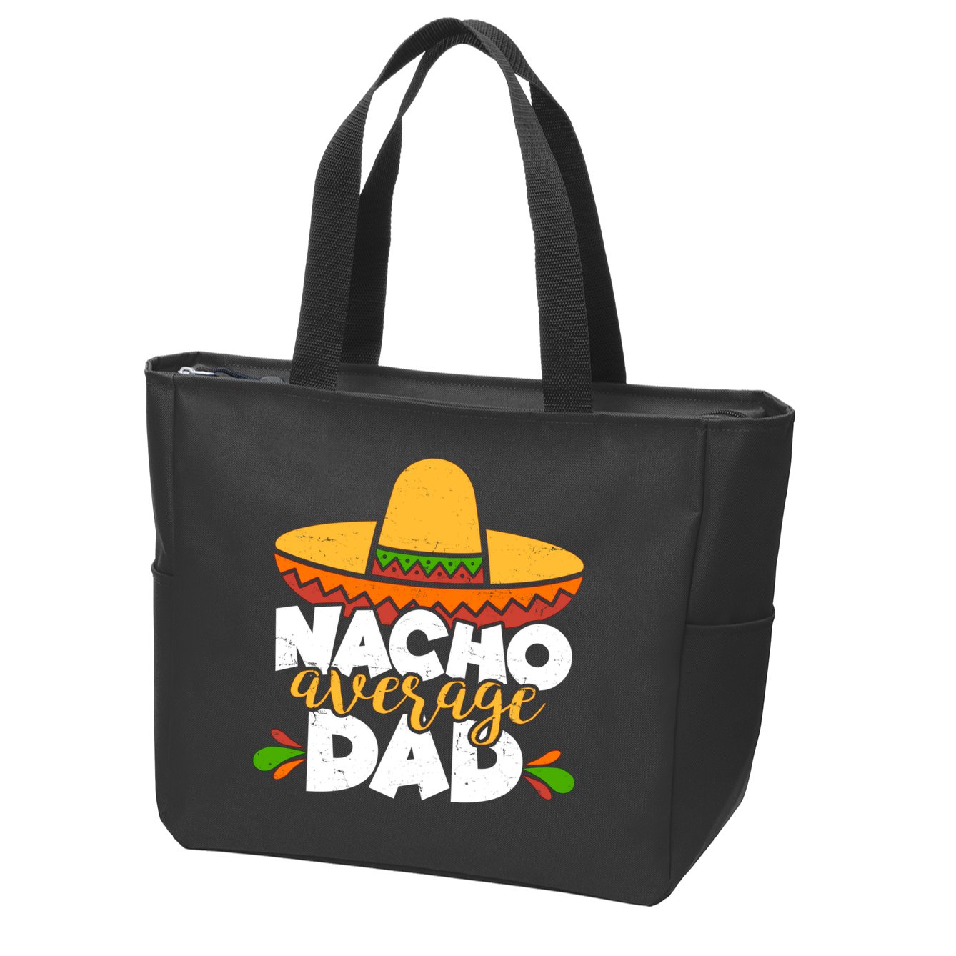 Funny Nacho Average Dad Zip Tote Bag