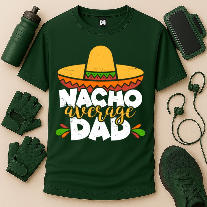 Funny Nacho Average Dad Cooling Performance Crew T-Shirt