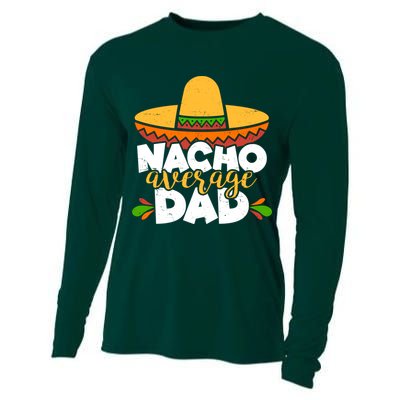 Funny Nacho Average Dad Cooling Performance Long Sleeve Crew