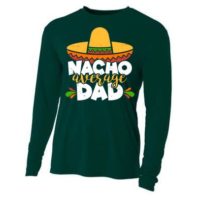 Funny Nacho Average Dad Cooling Performance Long Sleeve Crew