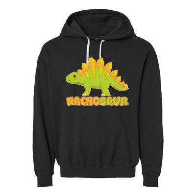 Funny Nachosaur Nacho Cheese Stegosaurus Dinosaur Garment-Dyed Fleece Hoodie
