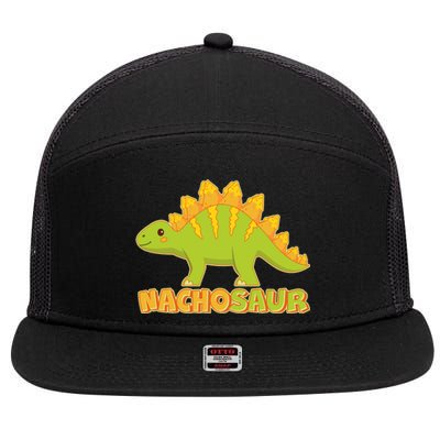 Funny Nachosaur Nacho Cheese Stegosaurus Dinosaur 7 Panel Mesh Trucker Snapback Hat