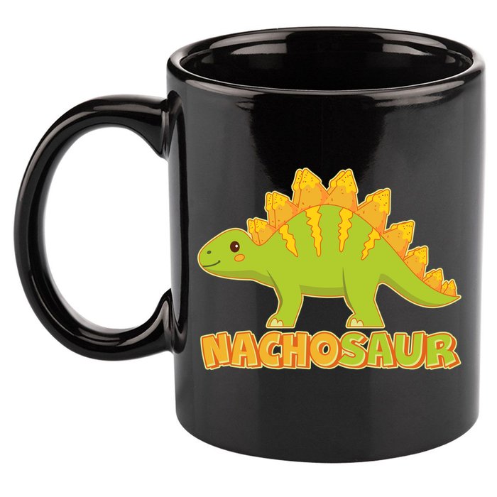 Funny Nachosaur Nacho Cheese Stegosaurus Dinosaur 11oz C Handle Ceramic Mug