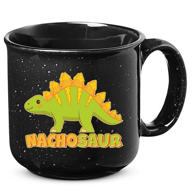 Funny Nachosaur Nacho Cheese Stegosaurus Dinosaur 15oz Campfire Ceramic Mug
