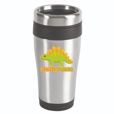 Funny Nachosaur Nacho Cheese Stegosaurus Dinosaur 16oz Travel Tumbler