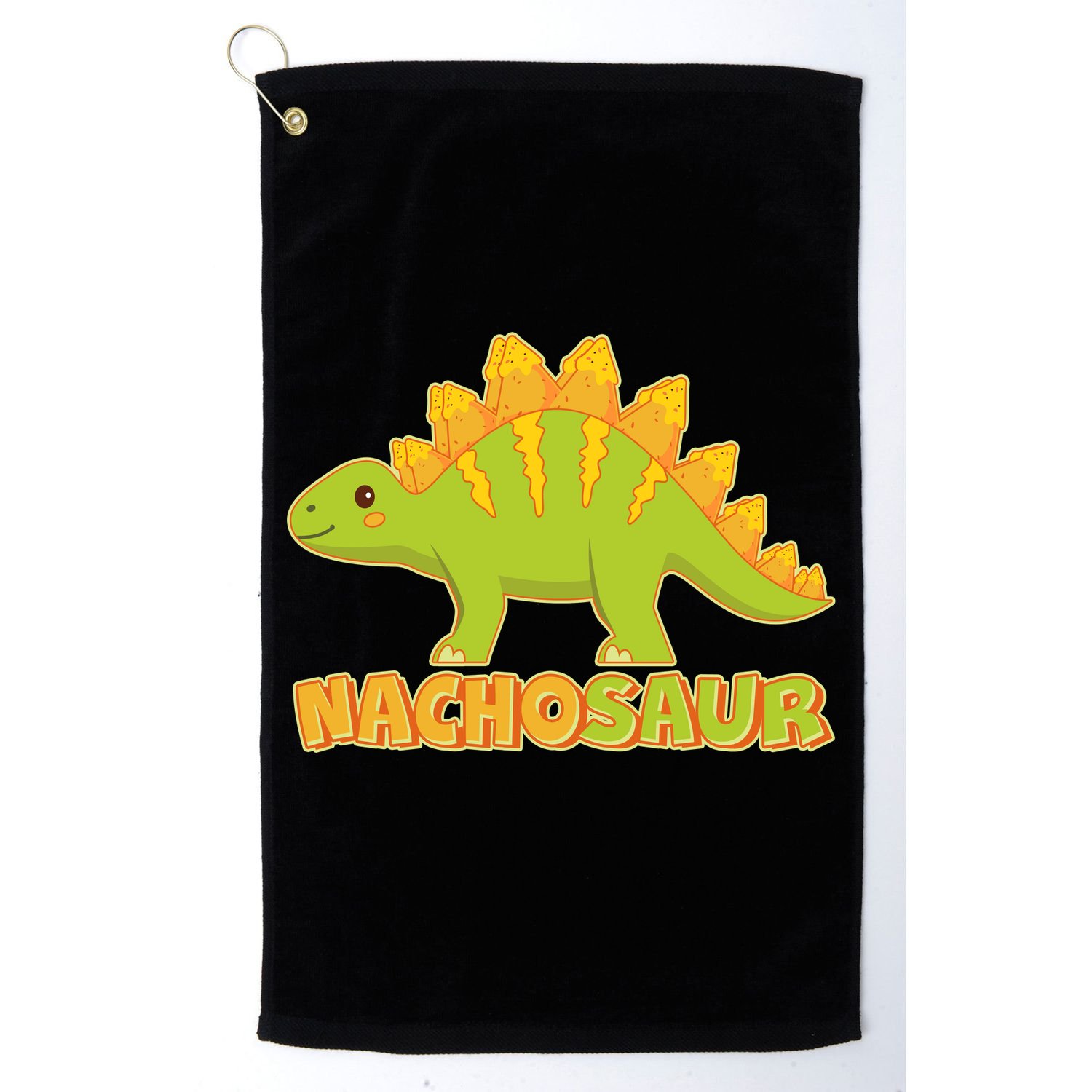 Funny Nachosaur Nacho Cheese Stegosaurus Dinosaur Golf Towel