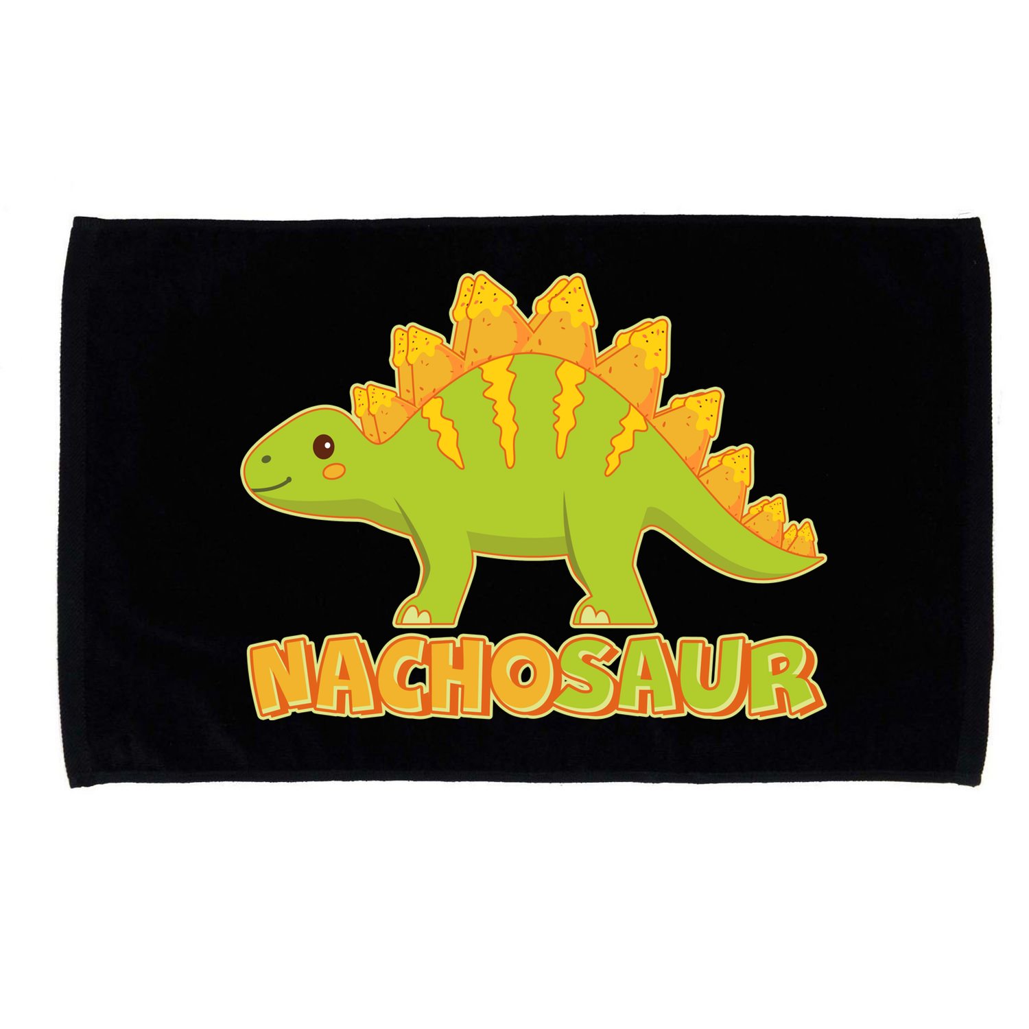 Funny Nachosaur Nacho Cheese Stegosaurus Dinosaur Microfiber Hand Towel
