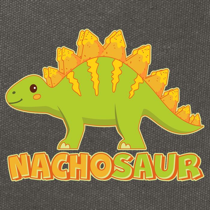Funny Nachosaur Nacho Cheese Stegosaurus Dinosaur Cotton Canvas Backpack