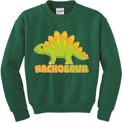Funny Nachosaur Nacho Cheese Stegosaurus Dinosaur Kids Sweatshirt