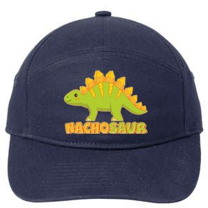 Funny Nachosaur Nacho Cheese Stegosaurus Dinosaur 7-Panel Snapback Hat