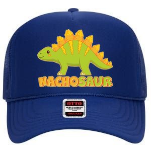 Funny Nachosaur Nacho Cheese Stegosaurus Dinosaur High Crown Mesh Back Trucker Hat