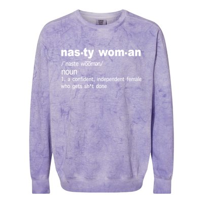 Funny Nasty Woman Definition  Colorblast Crewneck Sweatshirt