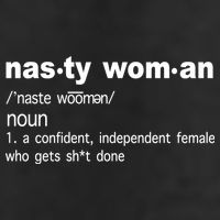 Funny Nasty Woman Definition  7 Panel Mesh Trucker Snapback Hat