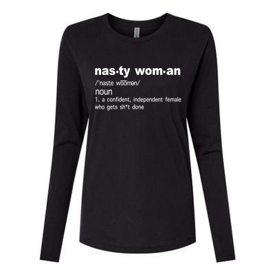 Funny Nasty Woman Definition  Womens Cotton Relaxed Long Sleeve T-Shirt