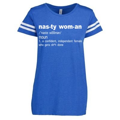 Funny Nasty Woman Definition  Enza Ladies Jersey Football T-Shirt