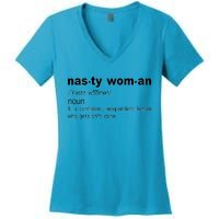 Funny Nasty Woman Definition  Women's V-Neck T-Shirt