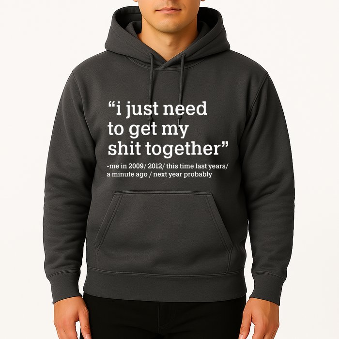 Funny New Year I Just Need to Get My Shit Together Hoodie