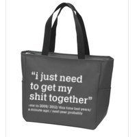 Funny New Year I Just Need to Get My Shit Together Zip Tote Bag