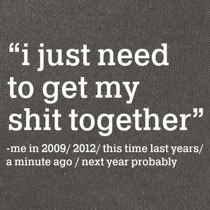 Funny New Year I Just Need to Get My Shit Together Cotton Canvas Backpack